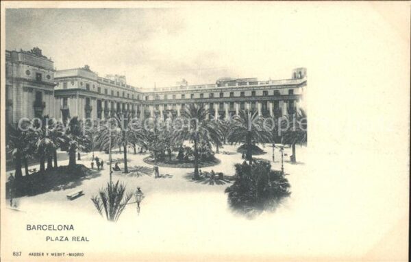 Verlag Hauser Y Menet Nr. 637 Barcelona Plaza Real
