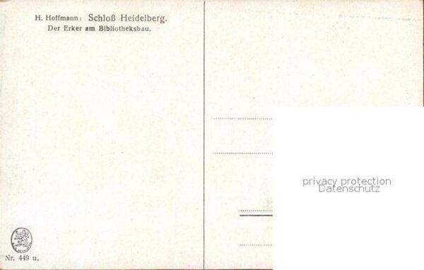Hoffmann Heinrich Schloss Heidelberg Erker am Bibliotheks – Bild 2