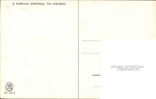Hoffmann Heinrich Heidelberg Schlosshof Nr. 599 – Bild 2