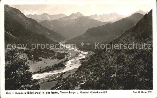 Foto Huber H. Nr. 259 Isartal Tiroler-Berge