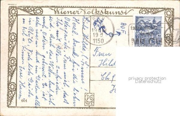 Kuenstlerkarte Stefan Simony Ein alter Bauernhof Wiene – Bild 2