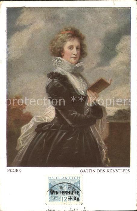 Kuenstlerkarte Heinrich Friedrich Füger Gattin des Kün