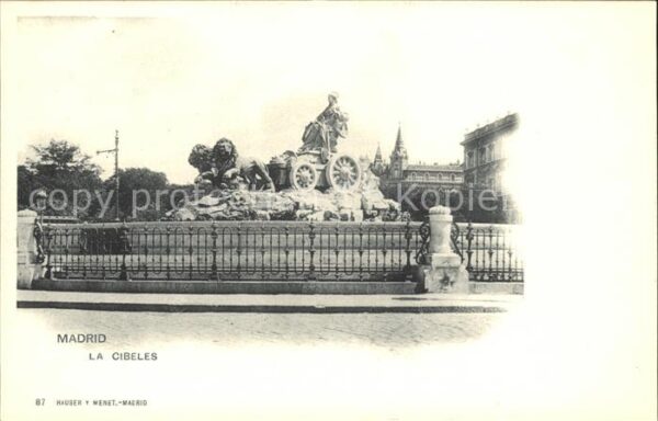 Verlag Hauser Y Menet Nr. 87 Madrid La Cibeles