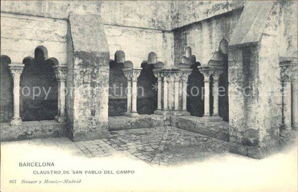 Verlag Hauser Y Menet Nr. 937 Barcelona Claustro de San Pablo del