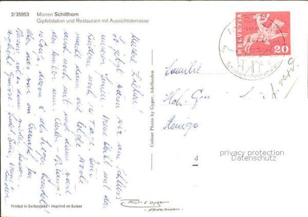 Seilbahn Schilthorn Mürren Gipfelstation Restaur – Bild 2