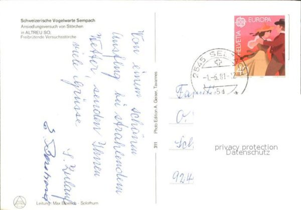 Storch Schweizerische Vogelwarte Sempach Altre – Bild 2