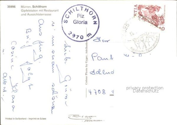 Seilbahn Schilthorn Mürren Gipfelstation Restaur – Bild 2