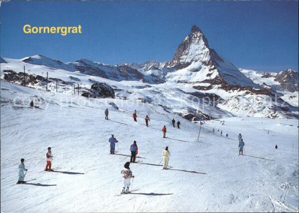 Skifahren Gornergrat Zermatt Matterhorn