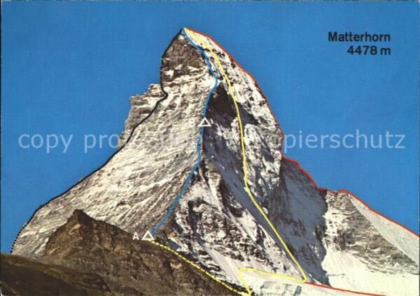 Bergsteigen Klettern Matterhorn Wallis