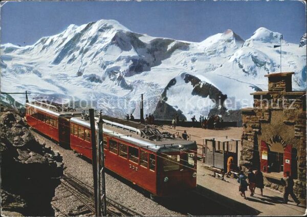 Zahnradbahn Station Gornergrat Zermatt Wallis Liska
