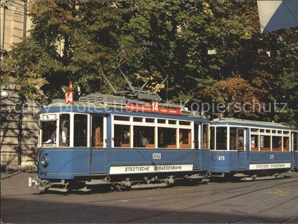 Strassenbahn Zürchertram Zweiachser-Anhängerzug Lini