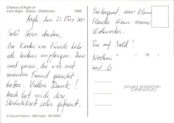 Eisenbahn Aigle-Sepey-Diablerets Chateau d_Aigle – Bild 2