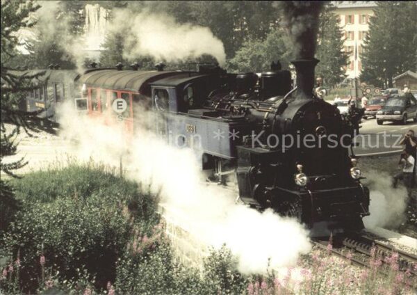 Lokomotive Dampfbahn-Furka-Bergstrecke Abfahrt Gle