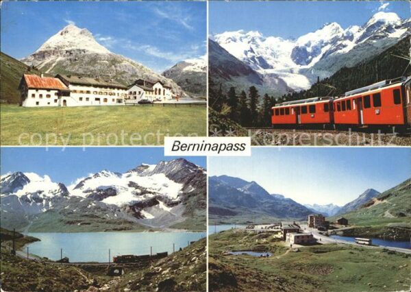 Eisenbahn Berninapass Lago Bianco Ospizio Bernina