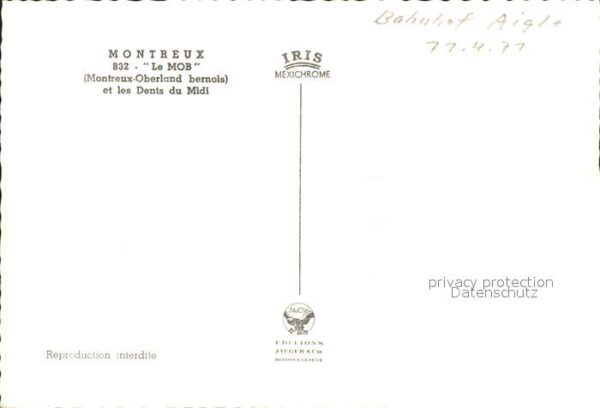 Eisenbahn Le Mob Montreux Dents du Midi – Bild 2