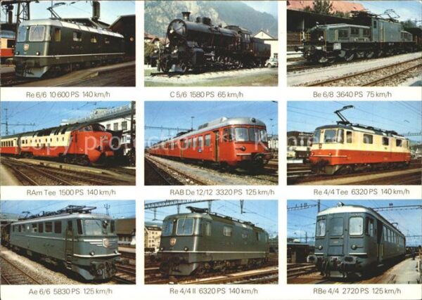 Lokomotive Schweiz Re 6/6 10 600 PS C5/6 1580 PS B