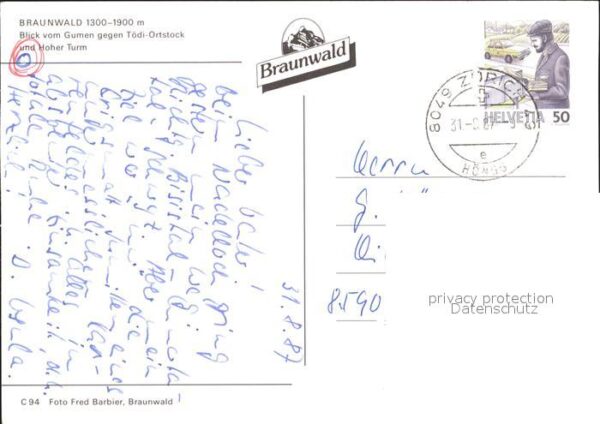 braunwald Blick vom Gummen mit Tödi Ortstock und – Bild 2