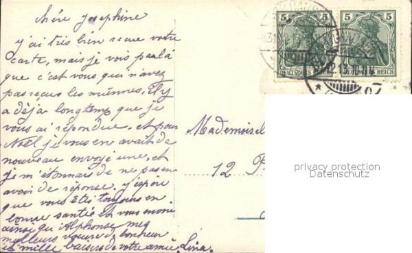 Foto NPG Nr. 2640 Schlitten Kind Neujahr Kleeblätter – Bild 2