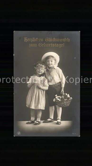 Foto NPG Nr. 304/6 Kinder Glückwunsch Geburtstag