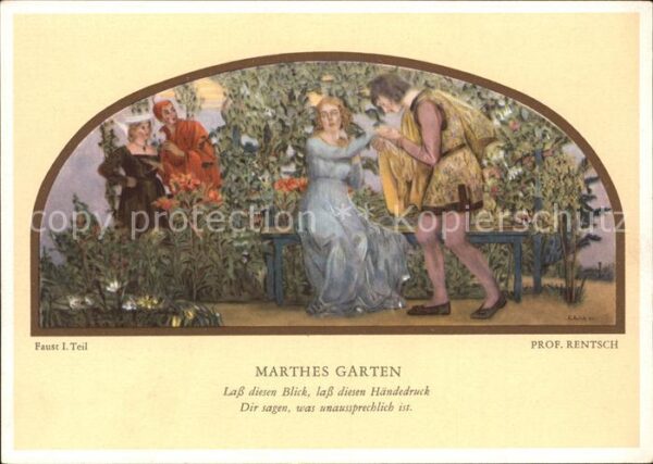 Goethe Johann Wolfgang von Faust I. Teil Marthes Garten Prof. Rent