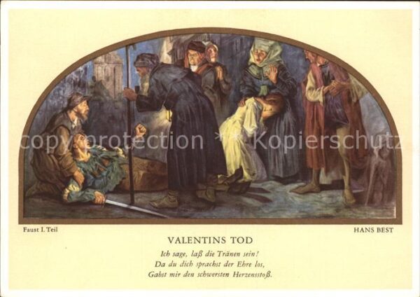 Goethe Johann Wolfgang von Faust I. Teil Valentins Tod Hans Best
