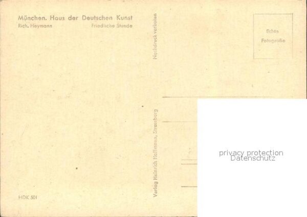 Verlag HDK Nr. 501 Richard Heymann Friedliche Stunde F – Bild 2