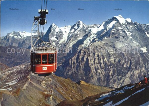 Seilbahn Schilthorn Eiger Mönch Jungfrau
