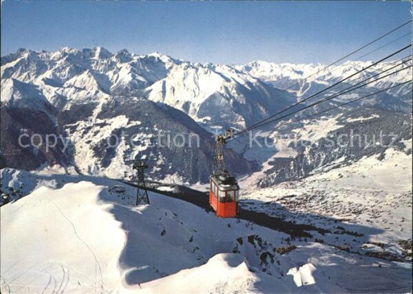 Seilbahn Attelas Verbier Mont Blanc