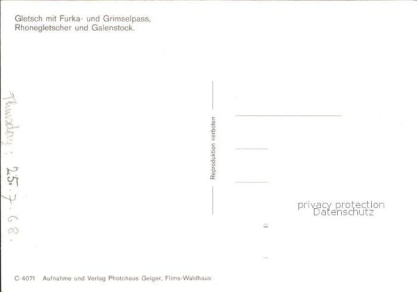 Gletscher Furka- und Grimselpass Rhonegletscher G – Bild 2
