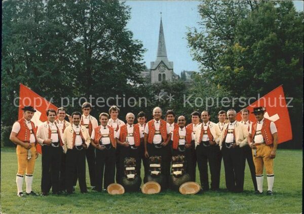 Musikanten Jodelklub Herisau-Säge Fahnen Trycheln