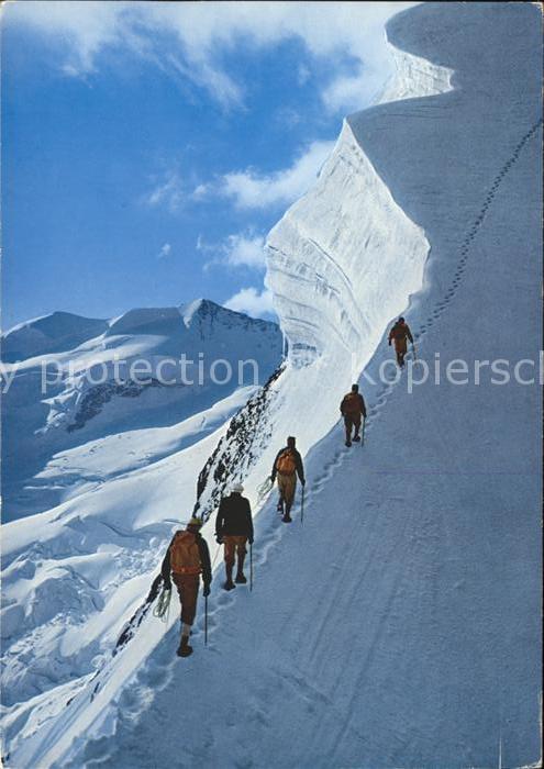 Bergsteigen Klettern Aufstieg Biancograt Piz Bernina