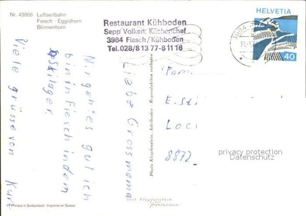 Seilbahn Fiesch-Eggishorn Blinnenhorn – Bild 2