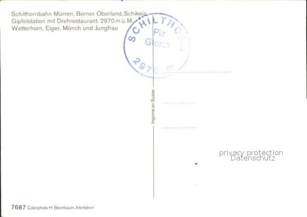 Seilbahn Schilthorn Mürren Wetterhorn Eiger Mönc – Bild 2