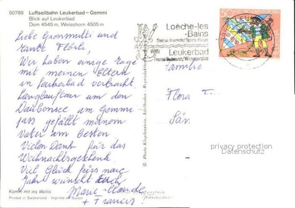 Seilbahn Leukerbad-Gemmi Dom Weisshorn – Bild 2