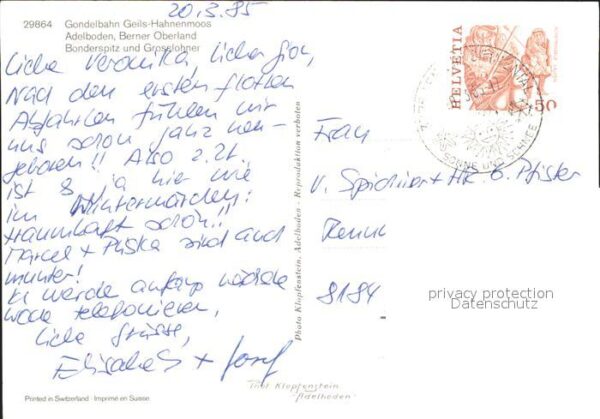Seilbahn Geils-Hahnenmoos Adelboden Bonderspitz – Bild 2