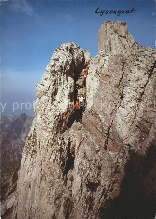 Bergsteigen Klettern Lysengrat Säntis-Rotsteinpass
