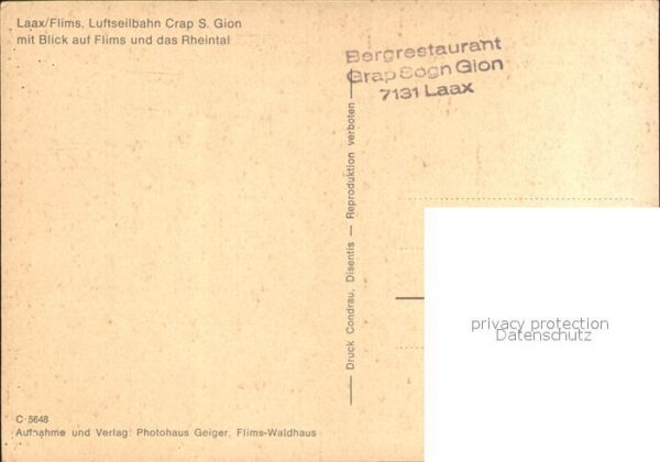 Seilbahn Crap S. Gion Laax Flims Rheintal – Bild 2
