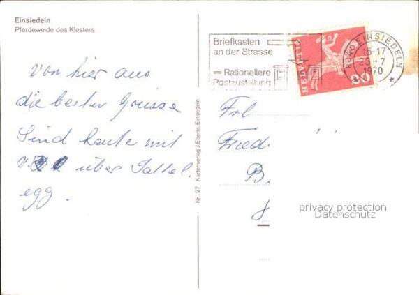 Pferde Pferdeweide Kloster Einsiedeln – Bild 2
