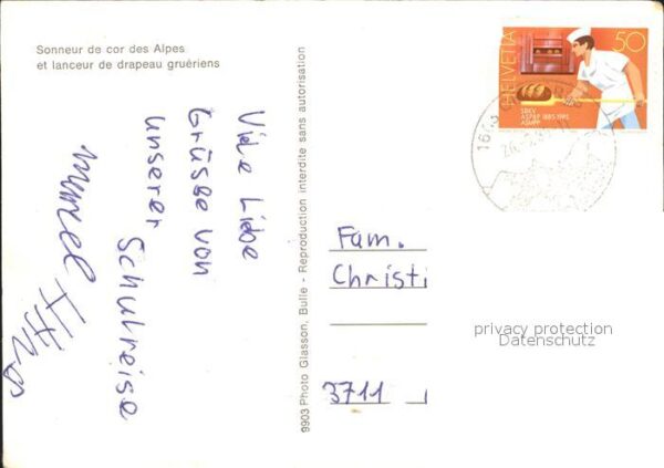 Fahnenschwingen Alphornbläser Gruyeres – Bild 2