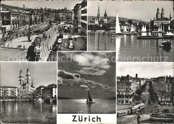 Strassenbahn Segelboote Zürich