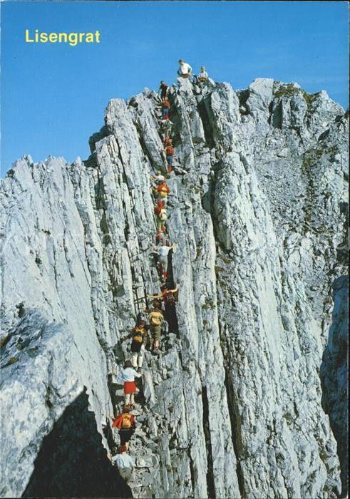 Bergsteigen Klettern Lisengrat Säntis Rotsteinpass