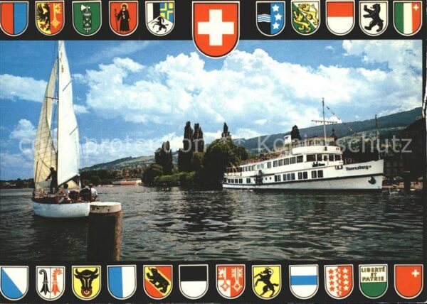 Motorschiffe Rorschach am Bodensee Hafenpartie Seere