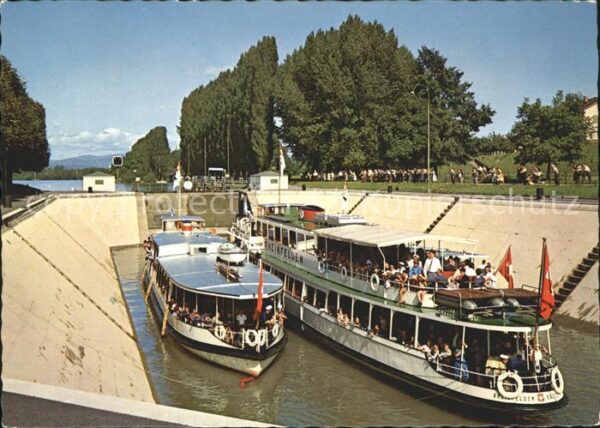 Motorboote Basel Schleuse Augst