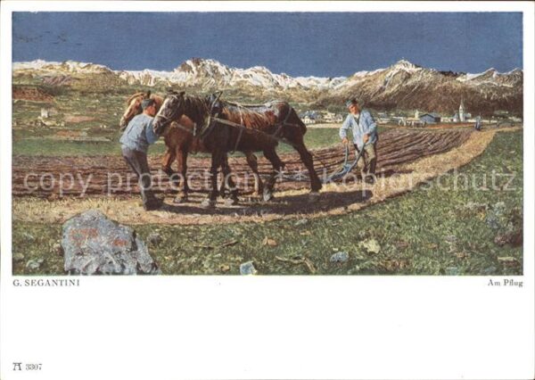 Segantini Giovanni Am Pflug F.A.-Ackermanns-Verlag-Nr. 330