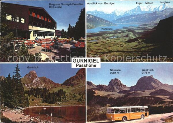 Postbus Gurnigel Passhöhe Berghaus Gantrisch Nü