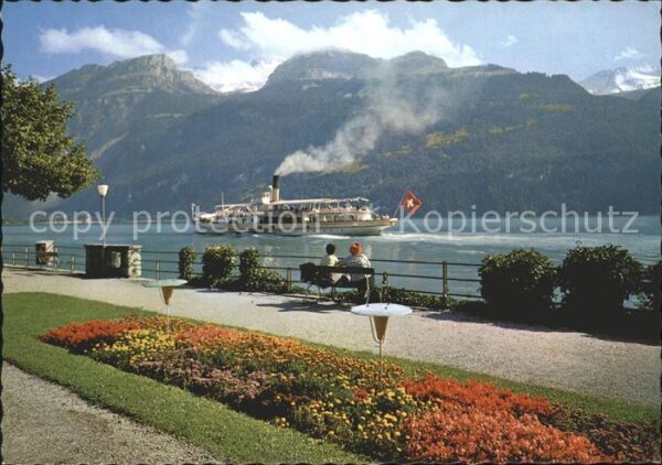 Dampfer Seitenrad Brienz Brienzersee