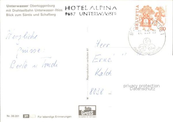 Zahnradbahn Unterwasser Obertoggenburg Säntis Schaf – Bild 2
