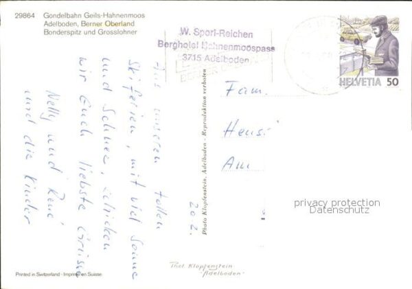 Seilbahn Geils-Hahnenmoos Adelboden Bonderspitz – Bild 2