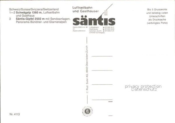 Seilbahn Säntis Schwägalp Gasthaus Sendeanlagen – Bild 2