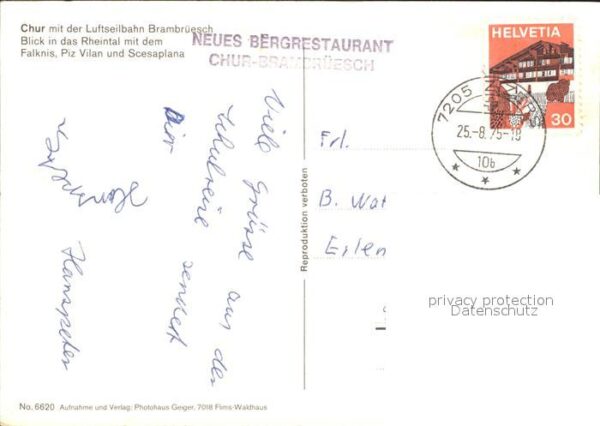 Seilbahn Brambrüesch Chur Rheintal Falknis Piz V – Bild 2